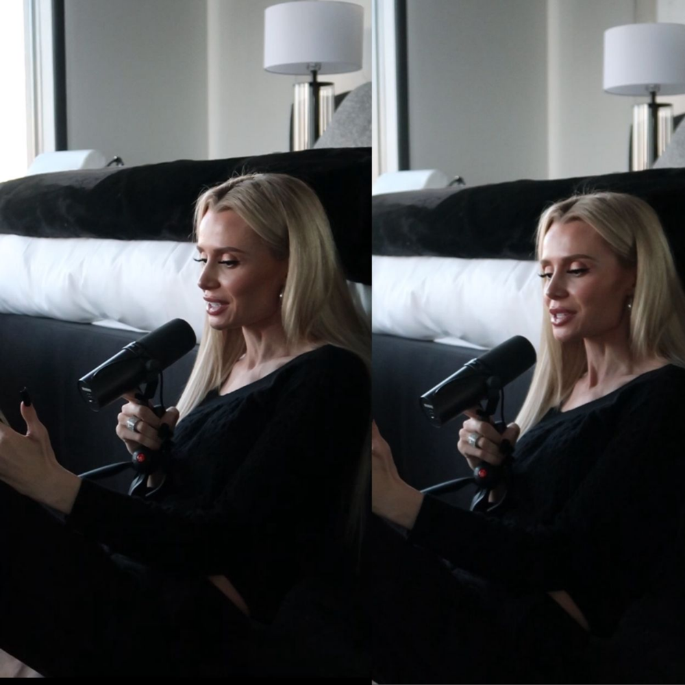 Natalie Dawson speaking into microphone